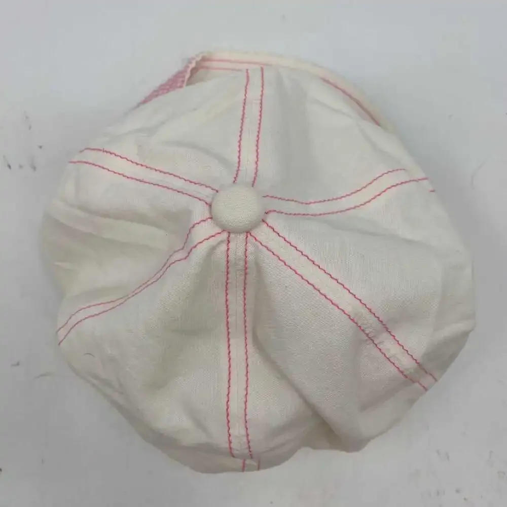 Miki House White Pink Gingham Cherry Cap | Girls’ Size 5T